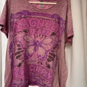 Magnolia Pearl Pink and Purple Butterfly Tee